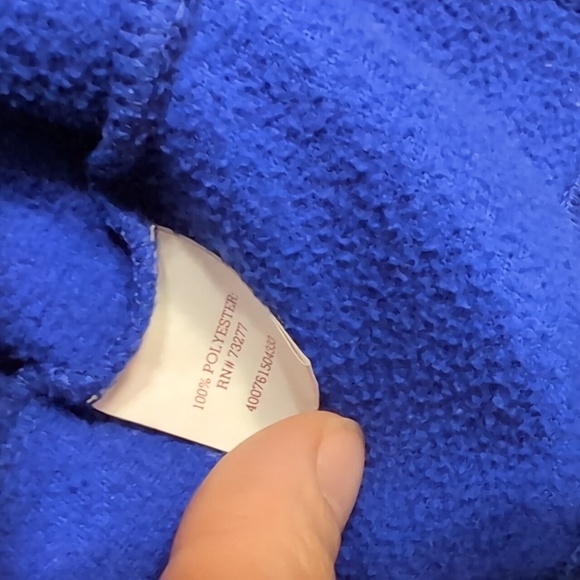 SO Blue Fleece Long Sleeve Quarter Zip with Pockets Size X-Small - Picture 5 of 5